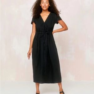 Christy Dawn Size XL Dawn Dress in Eclipse Black V Neck